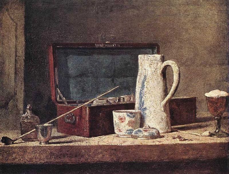 jean-Baptiste-Simeon Chardin Still-Life with Pipe an Jug china oil painting image